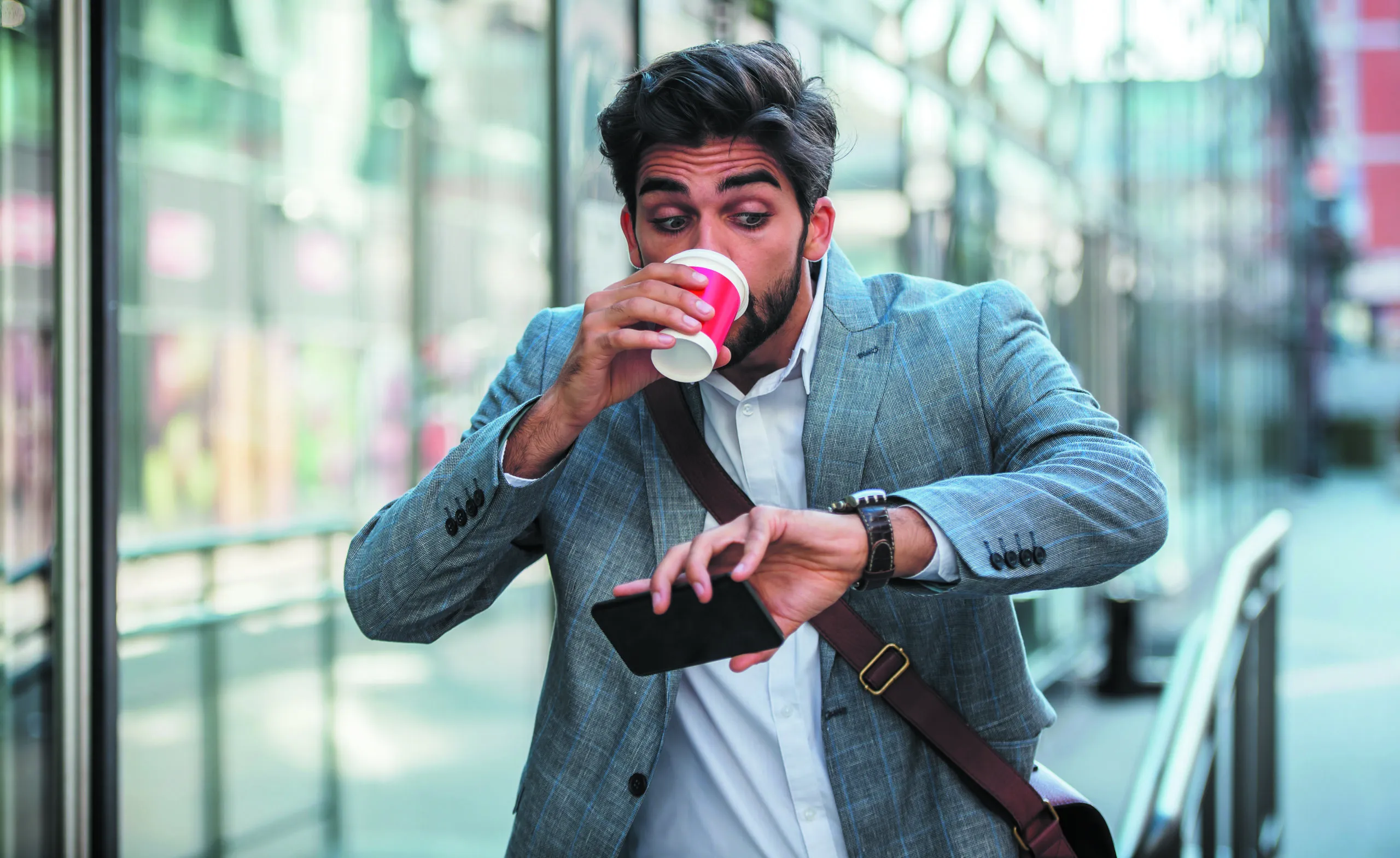 Never,don't,be,late,on,business,meeting.,worried,businessman,looking