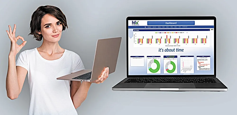Lady Ok Sign Laptop